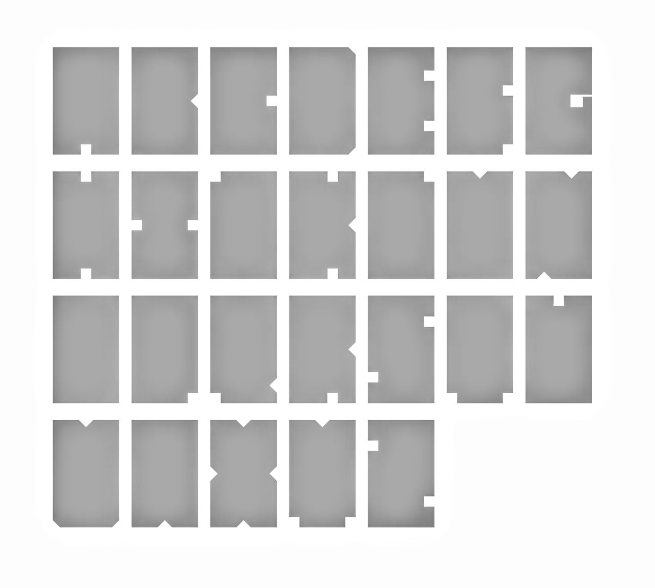 artwork: Rectangle Font